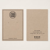 Verzendkaart voor Logo Kraft Visitekaartje (Voorkant /achterkant)