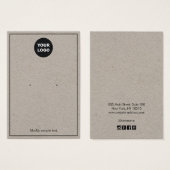 Verzendkaart voor Logo Kraft Visitekaartje (Voorkant /achterkant)