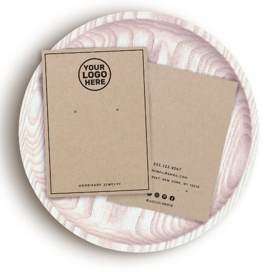 Verzendkaart voor Logo Kraft Visitekaartje