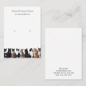 Verzendkaart voor waterverf katten en juwelen visitekaartje (Voorkant / Achterkant)