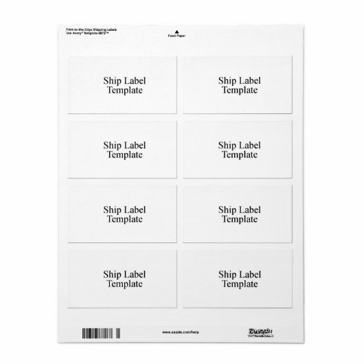 verzendlabel (Full Sheet)