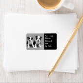 Verzendlabel Boston Terrier Puppies Etiket (Insitu)