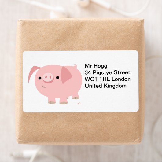 Verzendlabel Cartoon bevestigen (Insitu)