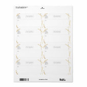 Verzendlabel Geometrisch goud (Full Sheet)