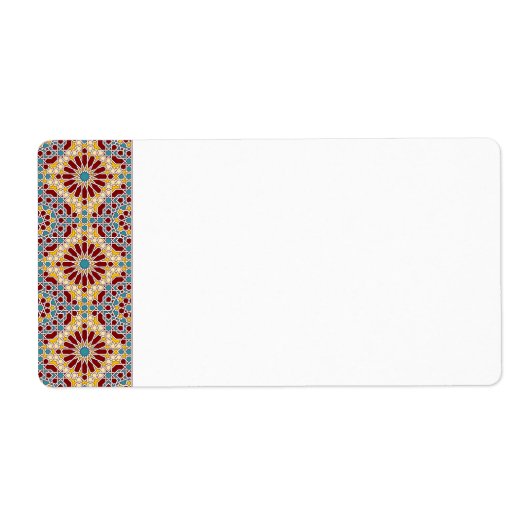 Verzendlabel Islamitische geometrische patronen (Voorkant)