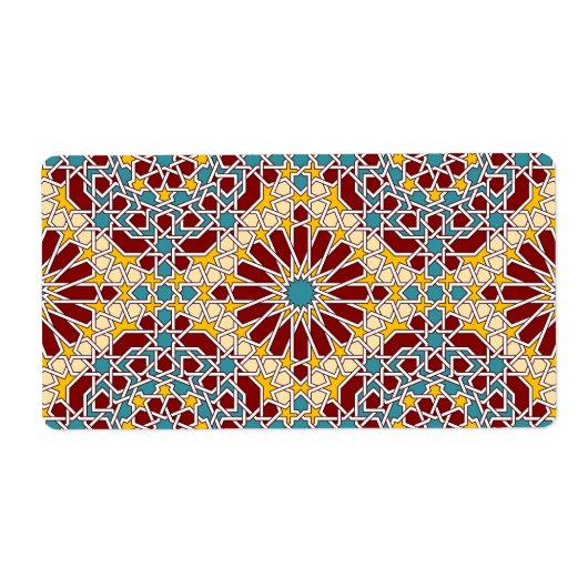 Verzendlabel Islamitische geometrische patronen (Voorkant)