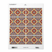 Verzendlabel Islamitische geometrische patronen (Full Sheet)