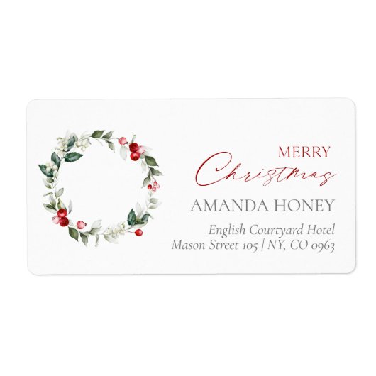 Verzendlabel Kerstkrans (Voorkant)