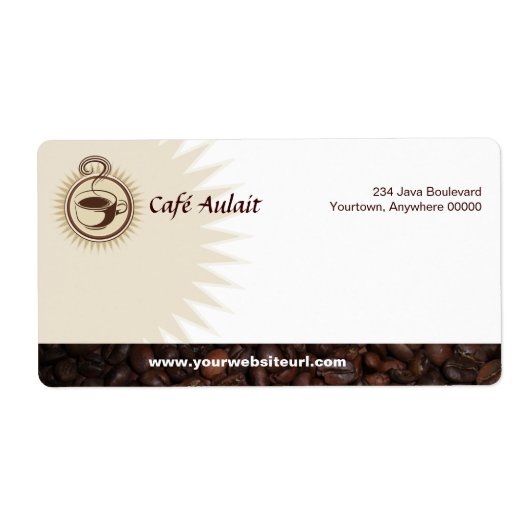Verzendlabel koffiebar (Voorkant)