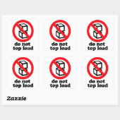 Verzendlabel niet bovenaan laden vierkante sticker (Vel)