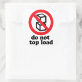 Verzendlabel niet bovenaan laden vierkante sticker (Tas)