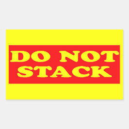 Verzendlabel niet stapelen rechthoekige sticker