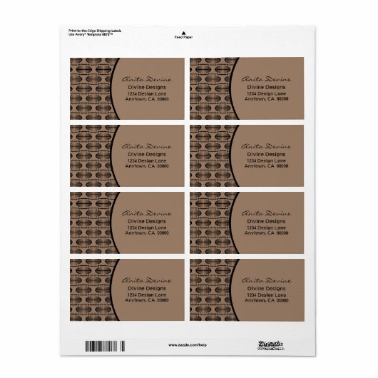 Verzendlabel Oude objecten (Full Sheet)