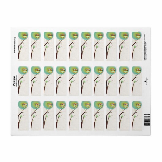 Verzendlabel Owl Etiket (Full Sheet)