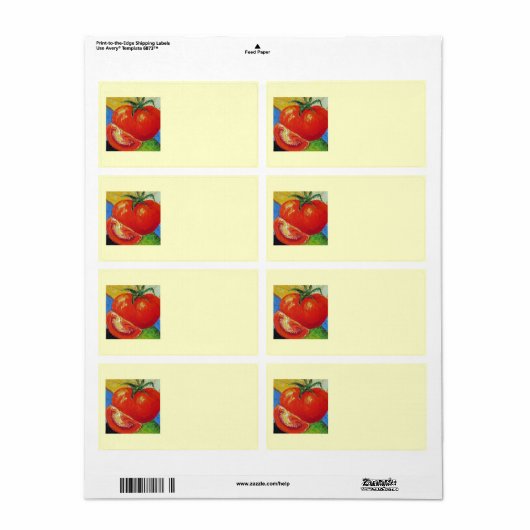 Verzendlabel Red Tomato (Full Sheet)