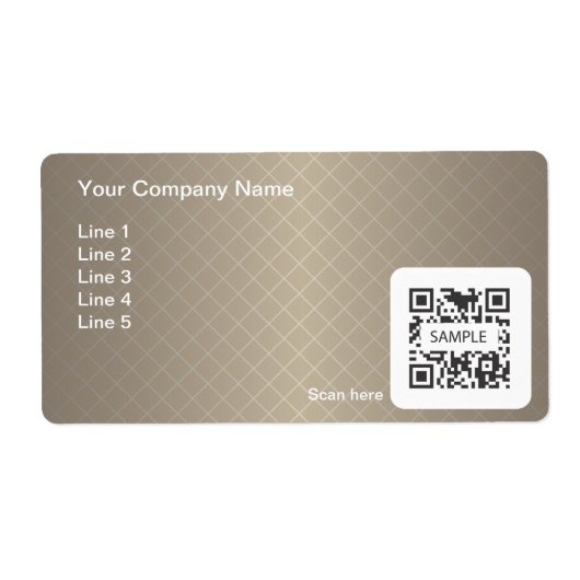 Verzendlabel Sjabloon Generic Brown Lijst (Voorkant)