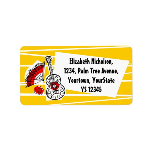 Verzendlabel Spaanse Souvenirs Etiket (Voorkant)