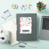 Verzendlabel van de Kerstman Sticker (iPad Cover)