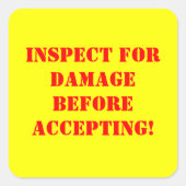 Verzendlabel Vierkante Sticker (Voorkant)