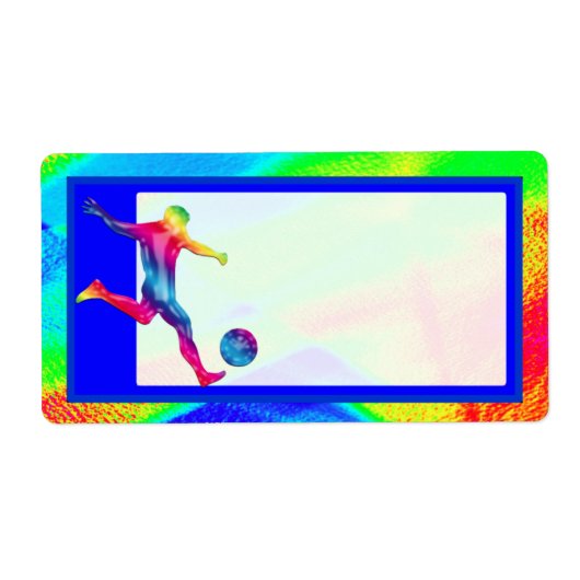 Verzendlabel Voettekst Voetbal (Voorkant)