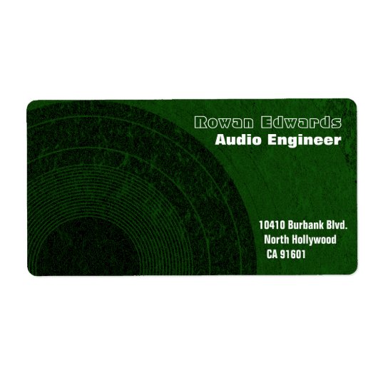 Verzendlabel voor audiotechnicus (Voorkant)