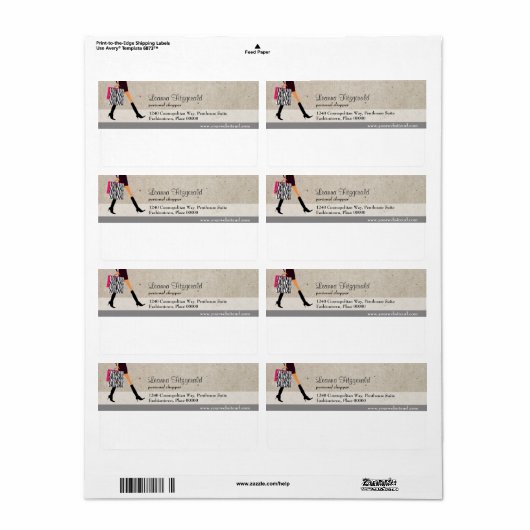 Verzendlabel voor geavanceerde winkelkoper (Full Sheet)