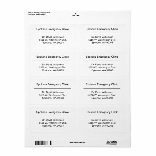 Verzendlabel voor grote bedrijven (Full Sheet)