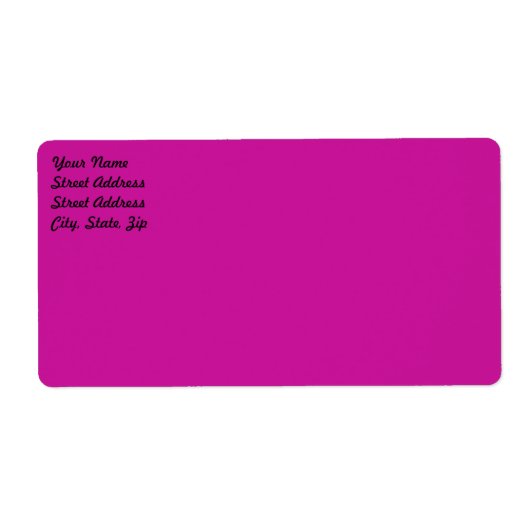 Verzendlabel voor hot-roze verzending (Voorkant)