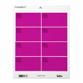 Verzendlabel voor hot-roze verzending (Full Sheet)