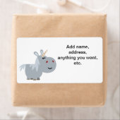 Verzendlabel voor onscrupuleus Cartoon Unicorn (Insitu)