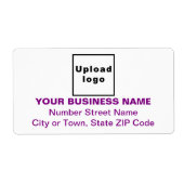 Verzendlabel voor Paarse tekst met centrale uitlij (Voorkant)