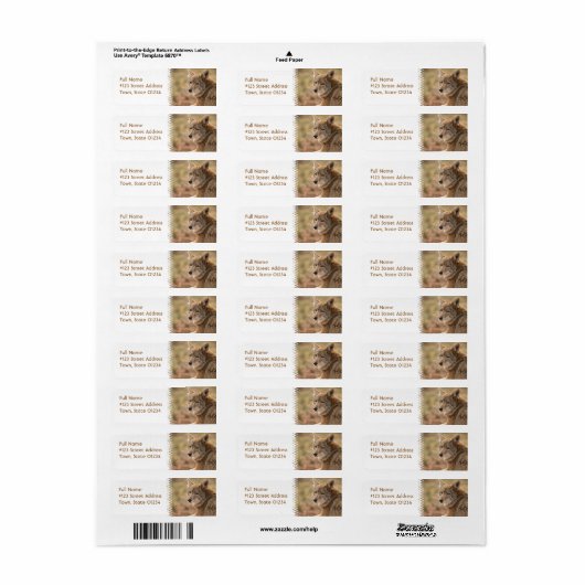 Verzendlabel voor retouradres van coyote etiket (Full Sheet)