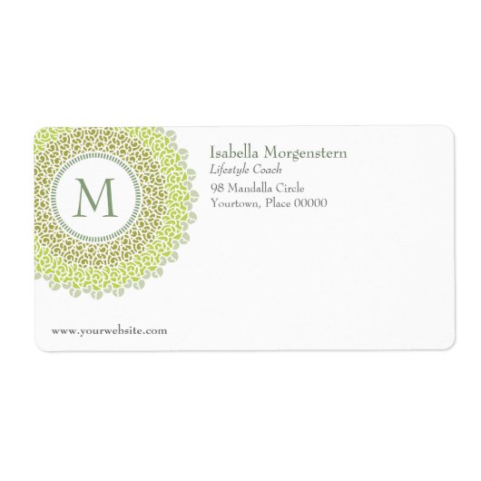 Verzendlabel voor siermonogram (Voorkant)