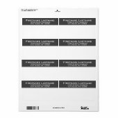 Verzendlabels - Eenvoudig retouradres Klassiek Etiket (Full Sheet)