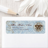 Verzendlabels - Fleur di Lys Damask vs2 Etiket (Insitu)