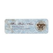 Verzendlabels - Fleur di Lys Damask vs2 Etiket (Voorkant)