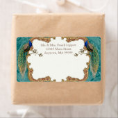 Verzendlabels - Golden Peacock & Kalligrafie Etiket (Insitu)