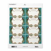 Verzendlabels - Golden Peacock & Kalligrafie Etiket (Full Sheet)