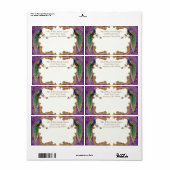 Verzendlabels - Golden Peacock & Kalligrafie Etiket (Full Sheet)