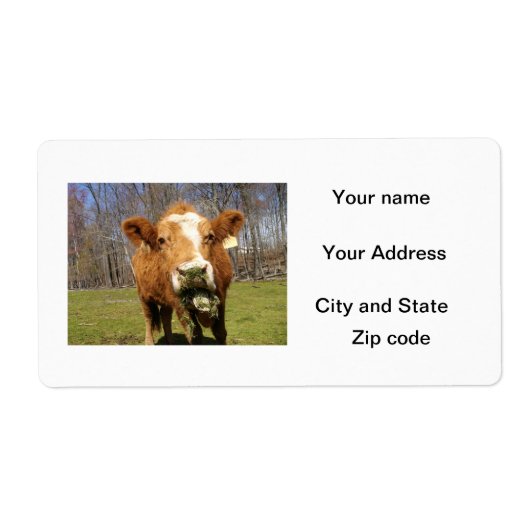 Verzendlabels koe etiket (Voorkant)