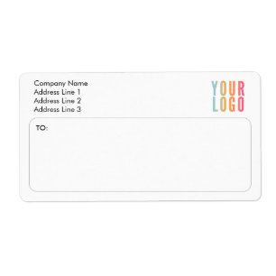 Verzendlabels met bedrijfslogo en retouradres etiket