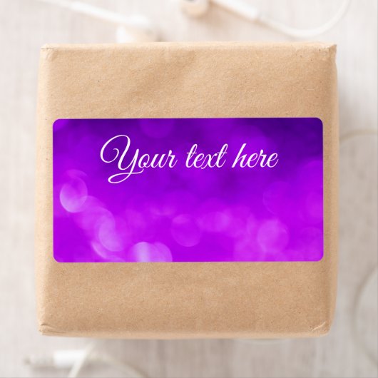 Verzendlabels met paarse, violette bokeh etiket (Insitu)