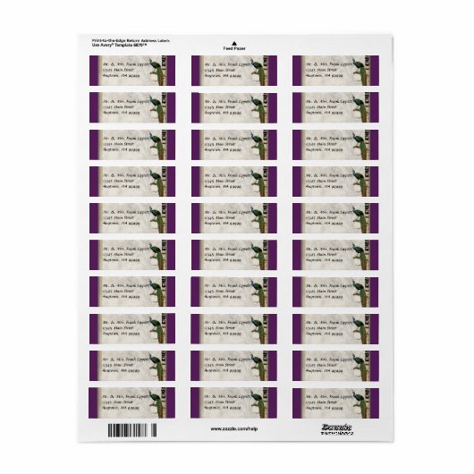 Verzendlabels - Peacock 6 Etiket (Full Sheet)