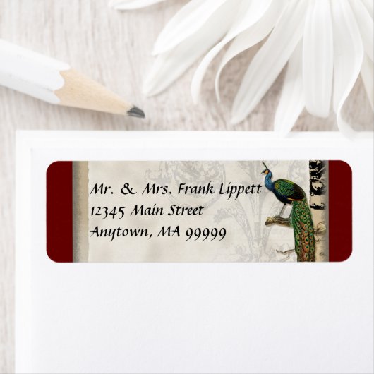 Verzendlabels - Peacock 6 Etiket (Insitu)