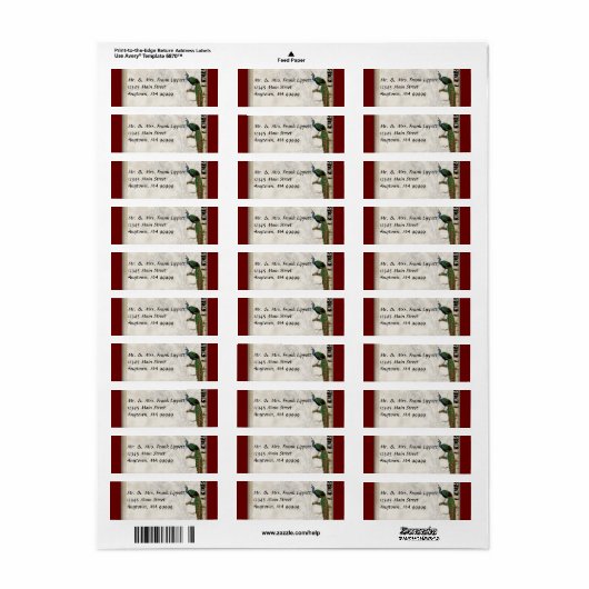 Verzendlabels - Peacock 6 Etiket (Full Sheet)