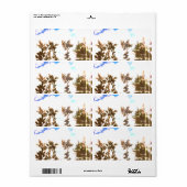 Verzendlabels stijl en ontwerp etiket (Full Sheet)