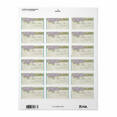 Verzendlabels - stijl Lila hydrangea Etiket (Full Sheet)
