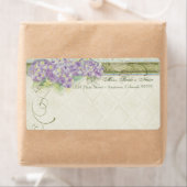 Verzendlabels - stijl Lila hydrangea Etiket (Insitu)