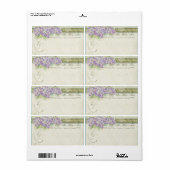 Verzendlabels - stijl Lila hydrangea Etiket (Full Sheet)