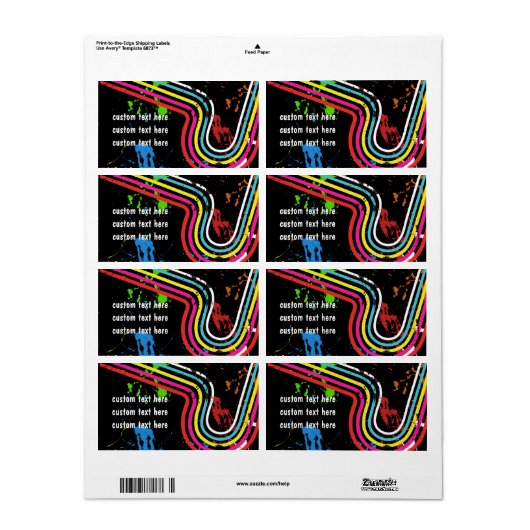 Verzendlabels voor 80 partijen Retro Favor Sticker (Full Sheet)